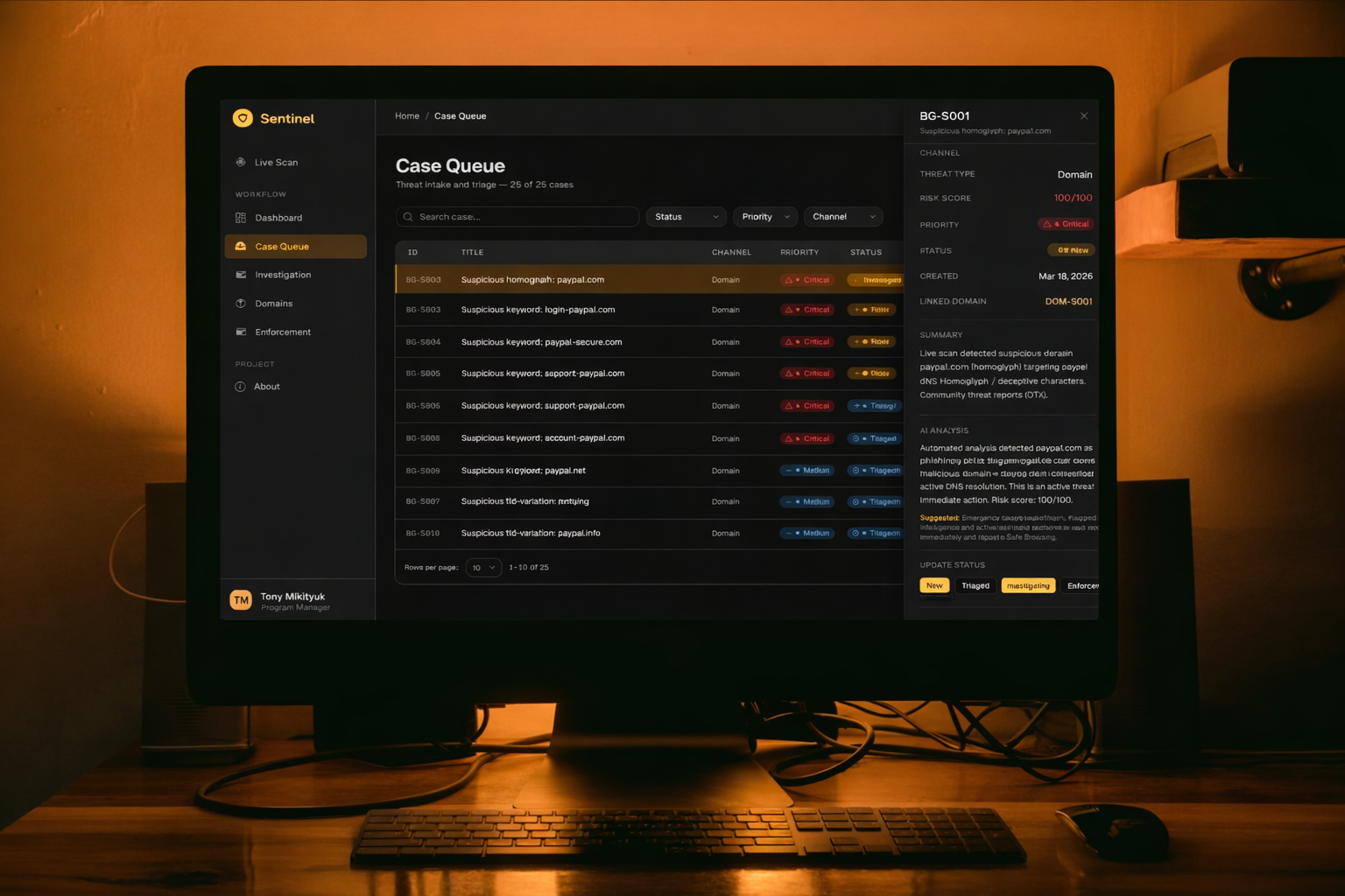 Brand Protection Control Center - Case Queue