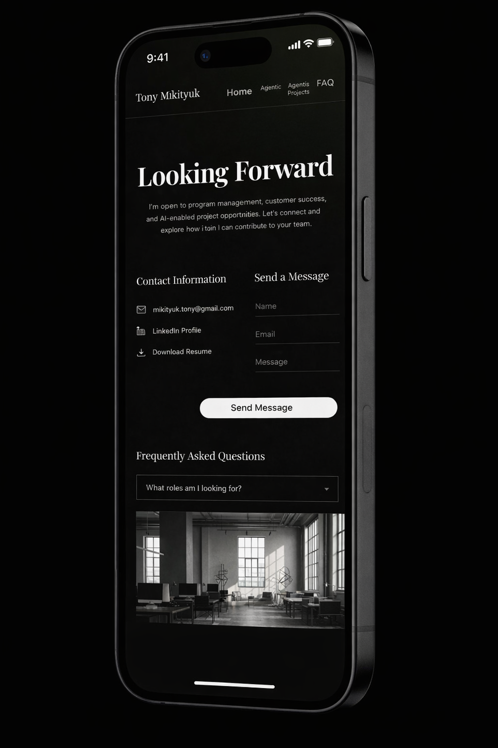 Contact & FAQ on iPhone